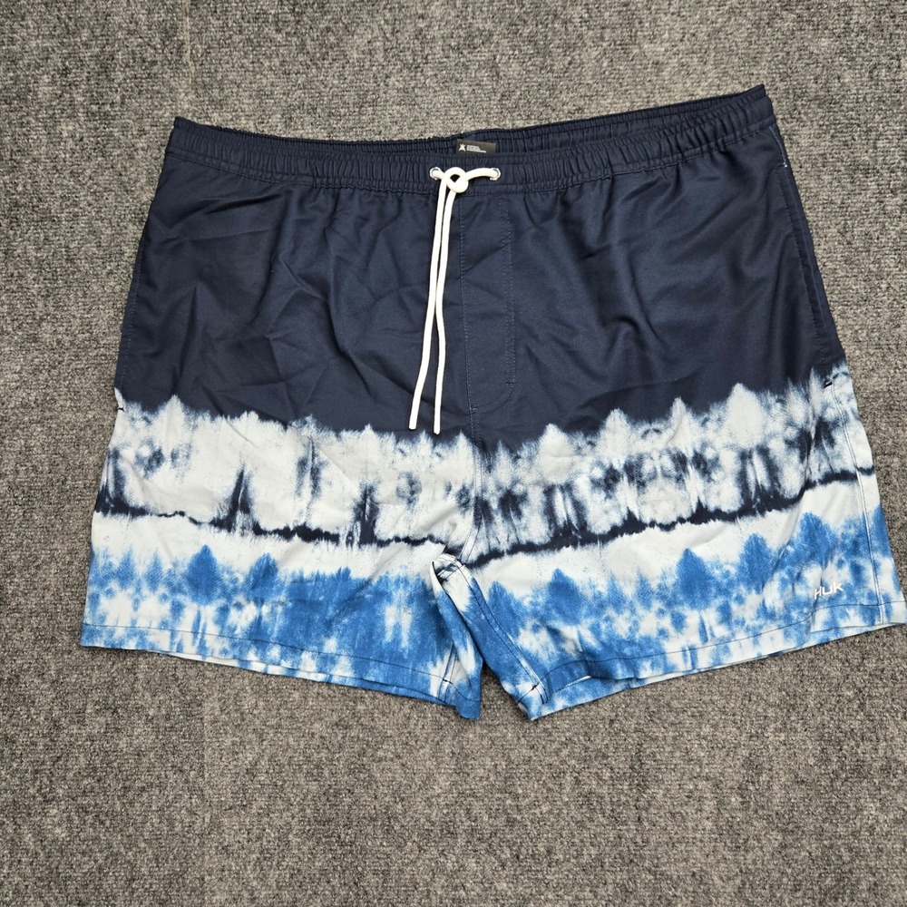 Huk Performance Fishing Swim Trunks Mens Size 2XL XXL W40 Tie Dye Ombre Shorts